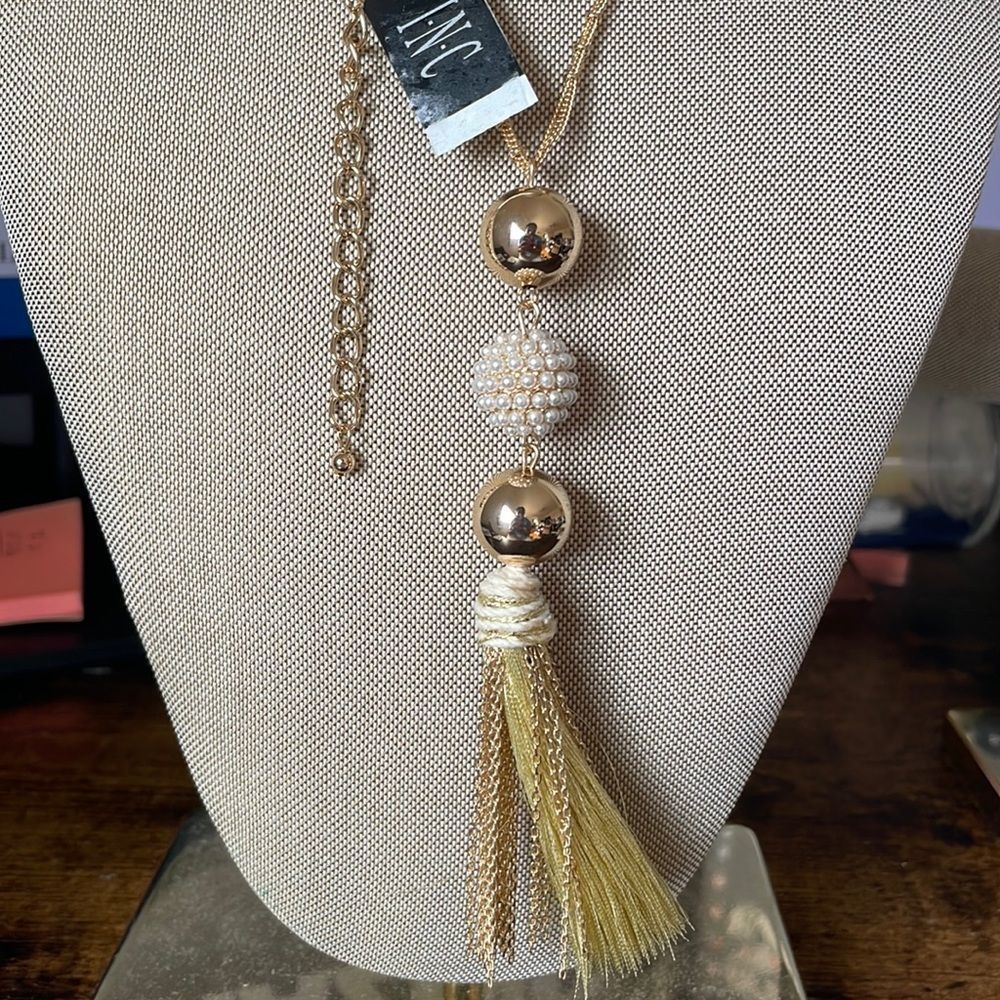 I.N.C Gold Tassle Necklace
